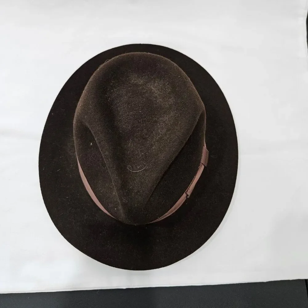 Indiana Jones Stetson Authentic Hat Brown Wool Felt Fedora Medium Made in USA